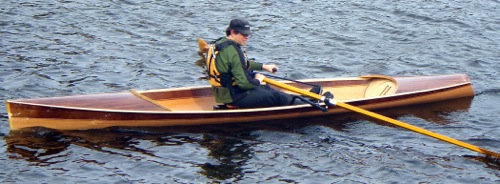 Launch the strip built sliding seat rowing boat
