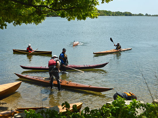 Kayaks at the Beach, Bluff Point State Park