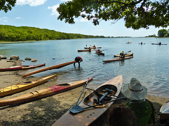 Wooden Kayaks at Bluff Point