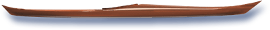 Strip planked kayak