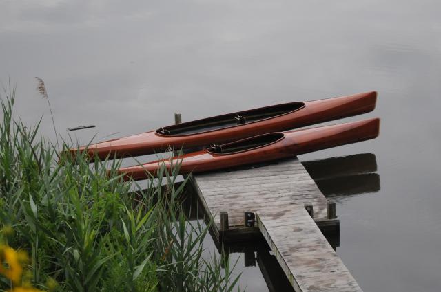 Strip built microbootlegger Kayak