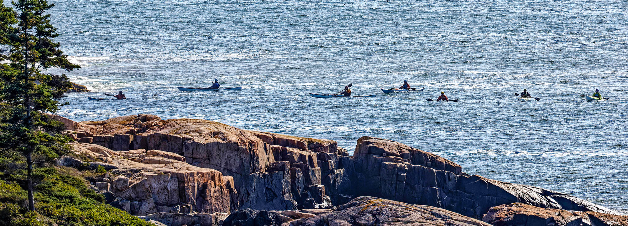 sea kayakers off Schoodic