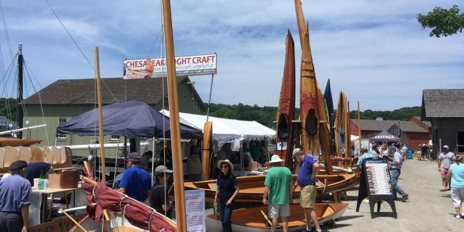 Chesapeake Light Craft Booth at the WoodenBoat Show Chesapeake Light Craft Booth at the WoodenBoat Show