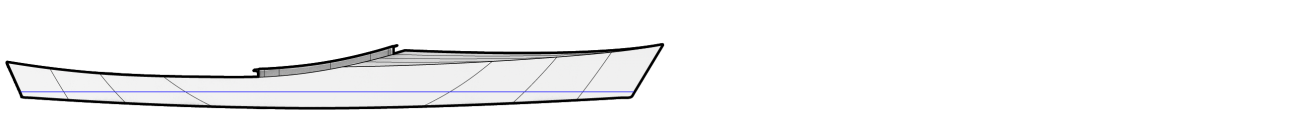 Ganymede Stitch and Glue Kayak Profile Drawing