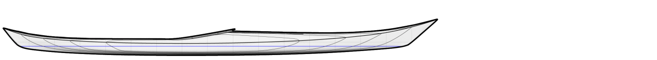 Petrel Strip Built Sea Kayak Side View