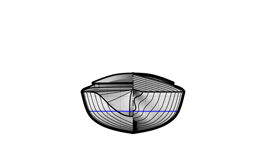 Baidarka Influenced sea kayak Body Lines