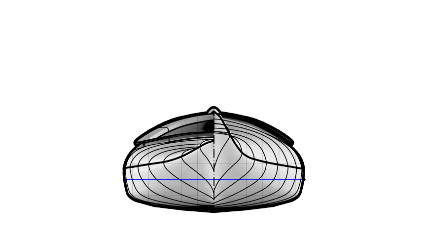 Guillemot "Play" Sport Sea Kayak Body Plan Drawing