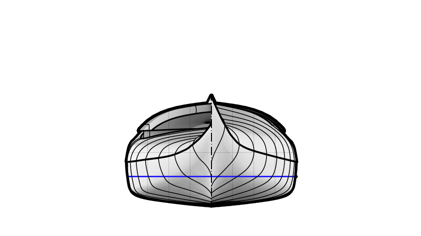 Guillemot Strip Built Sea Kayak BodyPlan