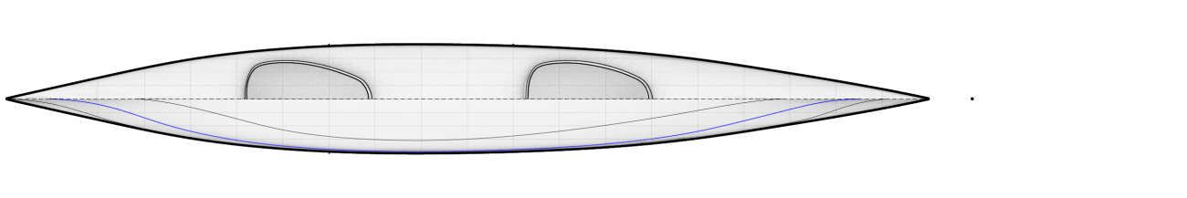 Guillemot Strip Built Double Sea Kayak Plan Drawing