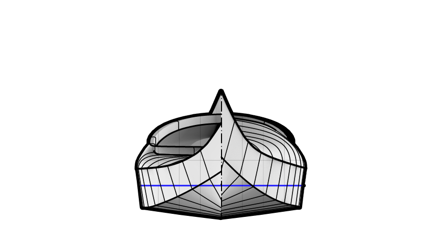 Hybrid Night Heron Sea Kayak End View