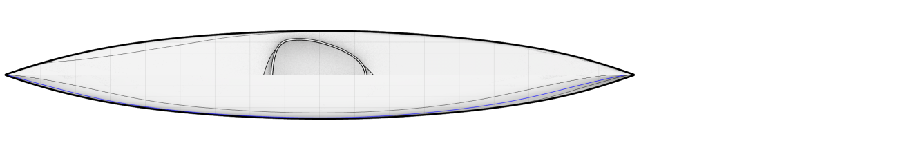 High Capacity Great Auk Sea Kayak Top Plan Drawing