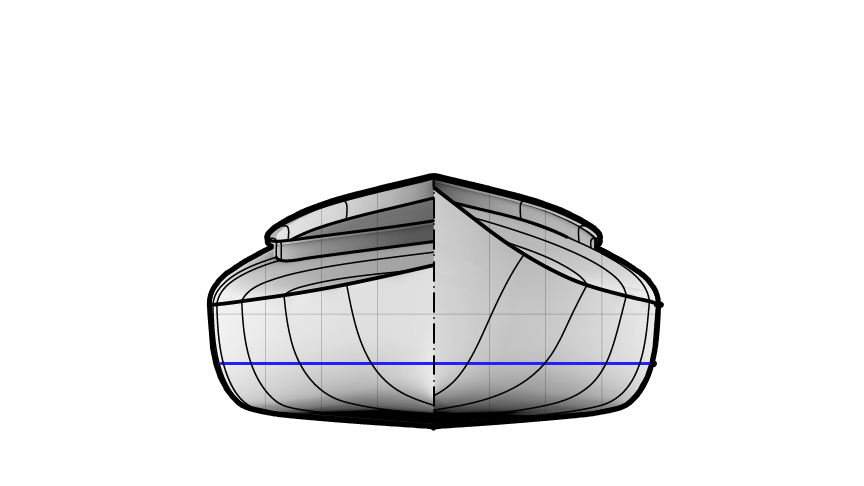 Kayak Drawing With Parts