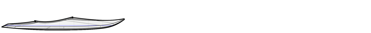 Matunuck Stitch and Glue Surf Kayak Side View Drawing