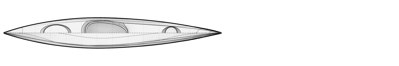 Petrel Play Stitch and Glue Kayak Top View Plan