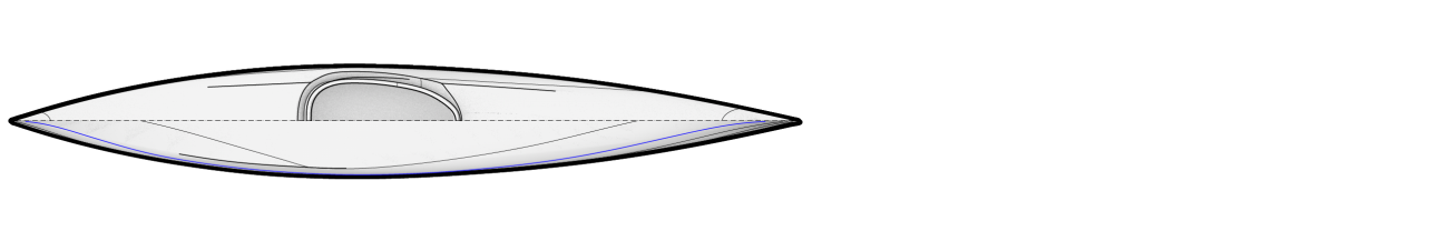 Petrel Play Wood Strips Touring Kayak Plan View