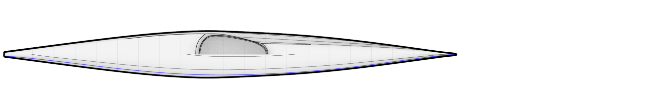 Yukon Wood Strip Racing Kayak Plan Drawing