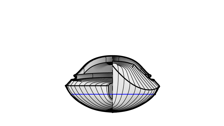 Yukon Wood Strip Racing Kayak Body Plan