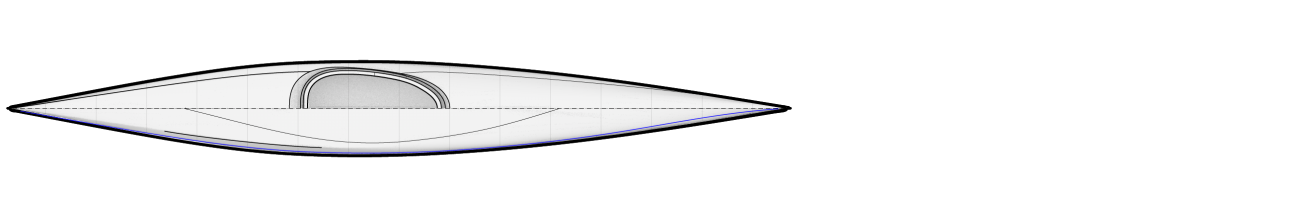 micro Bootlegger Sport Cedar Strip Kayak Top View Plan