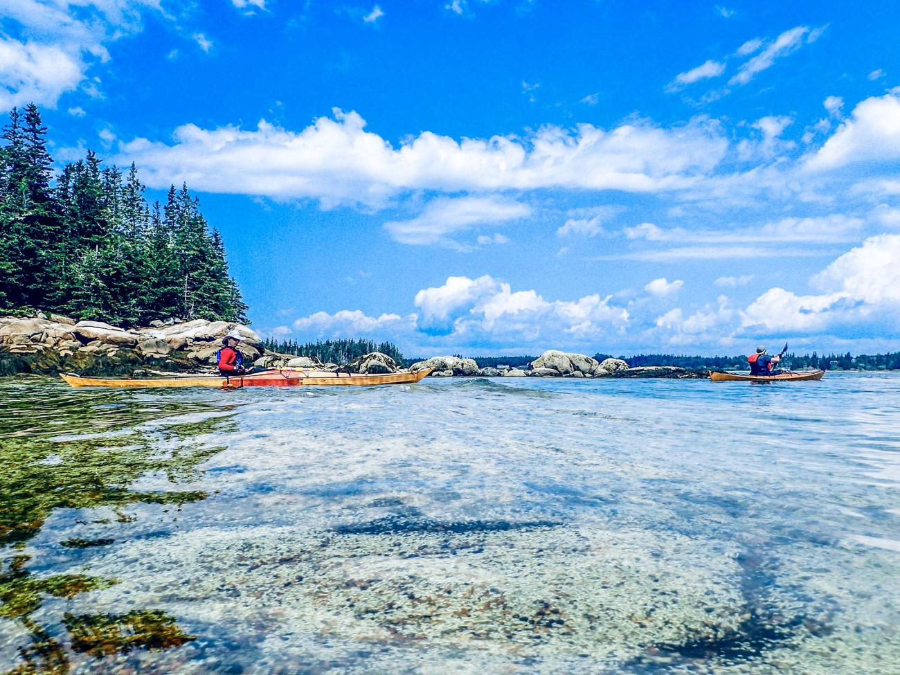 Sea kayaking with WoodenBoat School