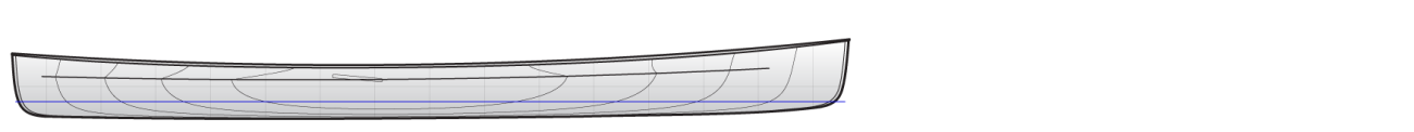Freedom 15/3 wood canoe profile