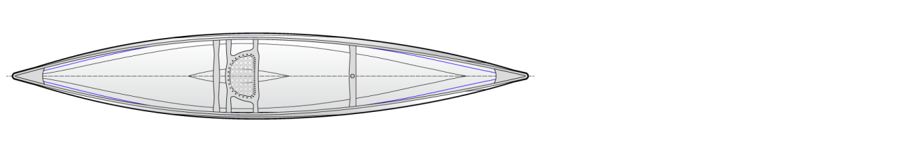 Kite strip built solo canoe plan
