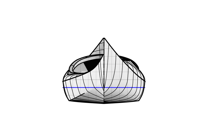 Sea kayak body plan Petrel Sport