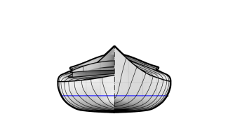 Great Auk Double Strip Built Sea Kayak Body Drawing
