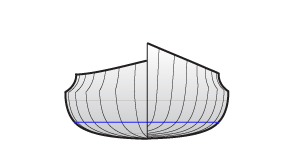 Freedom 15/3 cedar canoe body plan