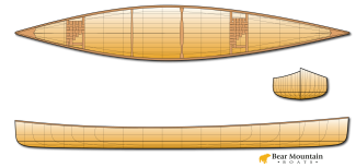 Freedom 17 cedar strip asymmetrical canoe plans