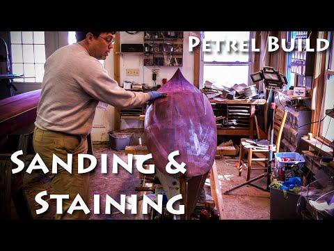 Preview image for the video "Final Sanding &amp; Staining - Petrel Kayak Build - E8".