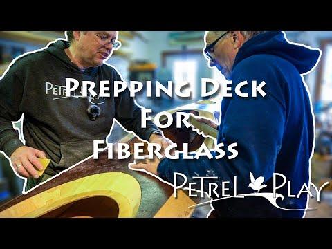 Preview image for the video "Prepping a Kayak Deck for Fiberglass- Petrel Play SG - E22".