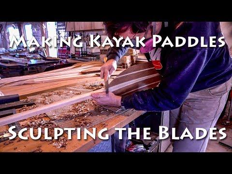 Preview image for the video "Making Kayak Paddles - Sculpting the Blade - E5".