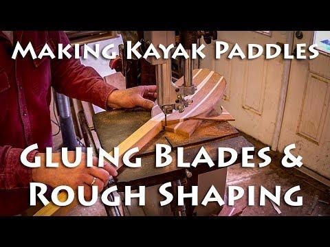 Preview image for the video "Making Kayak Paddles - Gluing Blades &amp; Rough Shaping - E4".