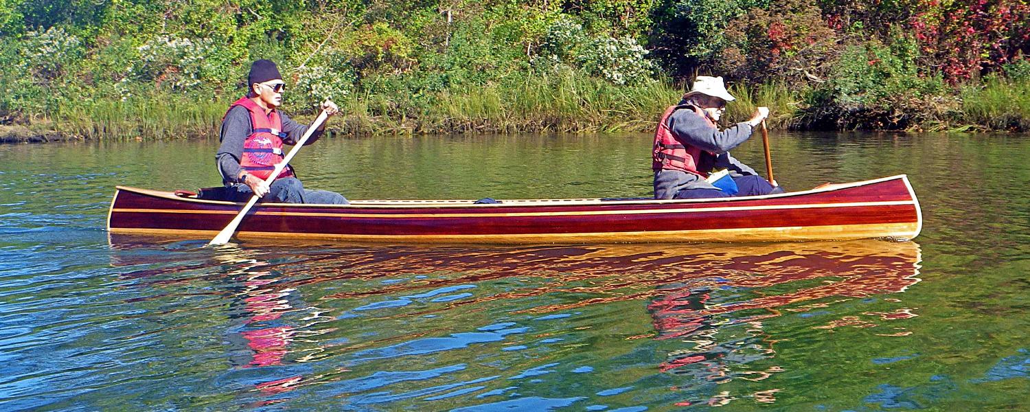 Mystic River Tandem Wood Strip Canoe