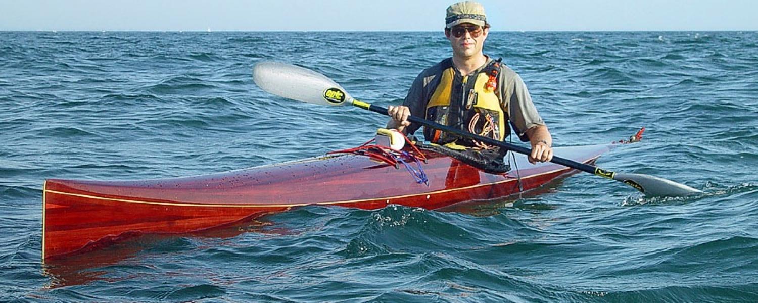 Mystery wood racing kayak