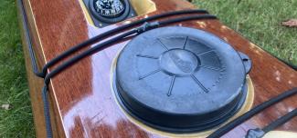 Whiskey hatch and recessed compass