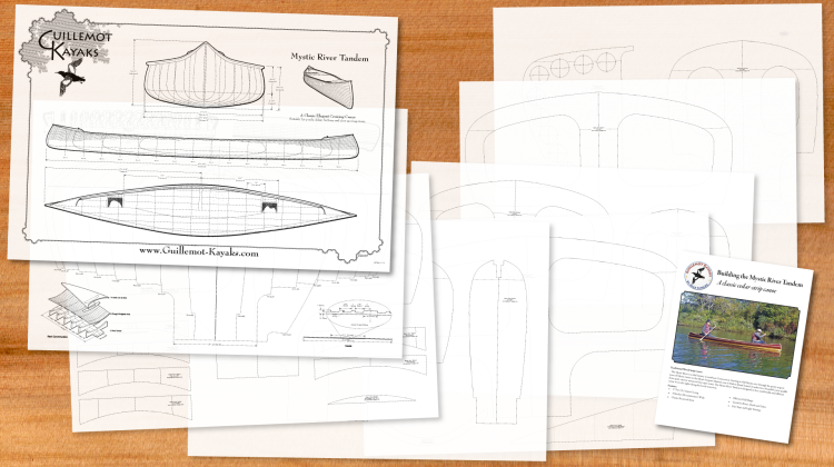 Mystic River Tandem Cedar Strip Canoe Plans