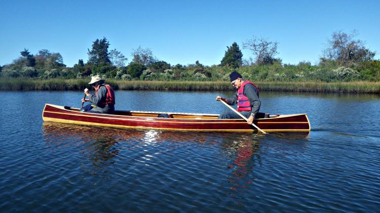 Mystic River Tandem Wood Strip Canoe