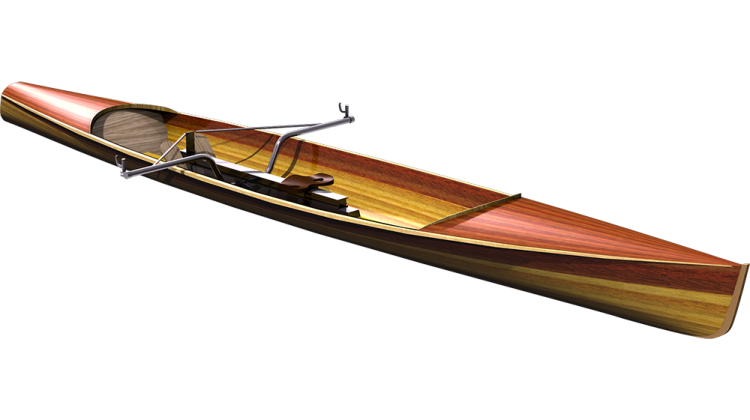 Wood Strip Noank Pulling Boat Sliding Seat Rowing Craft