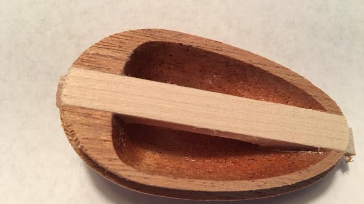 Mahogany with Maple Bar Wood Recessed Kayak Deck Fitting