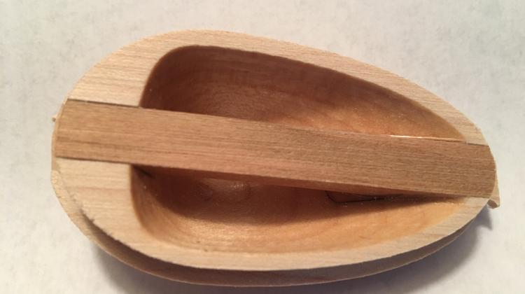 Maple with Cherry Bar Wood Recessed Kayak Deck Fitting