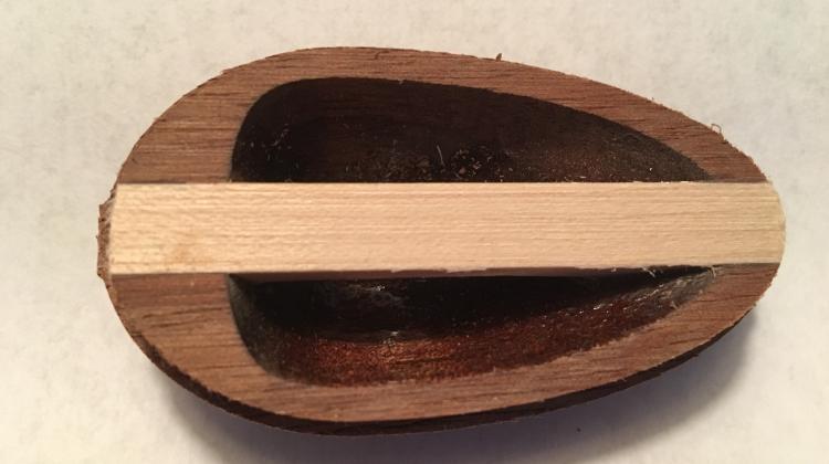 Walnut with Maple Bar Wood Recessed Kayak Deck Fitting