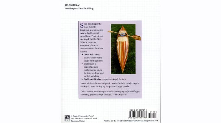 Back cover of the Strip Built Sea Kayak Book