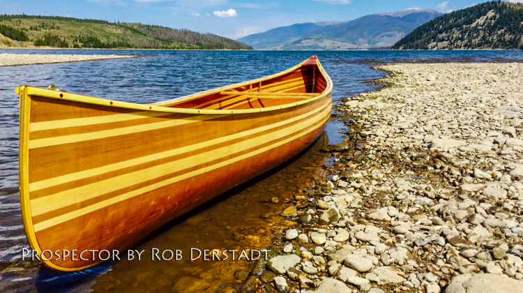 Strip built Chestnut Prospector Canoe by Rob Derstadt