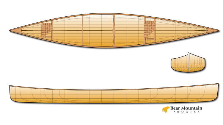 Freedom 17 cedar strip asymmetrical canoe plans