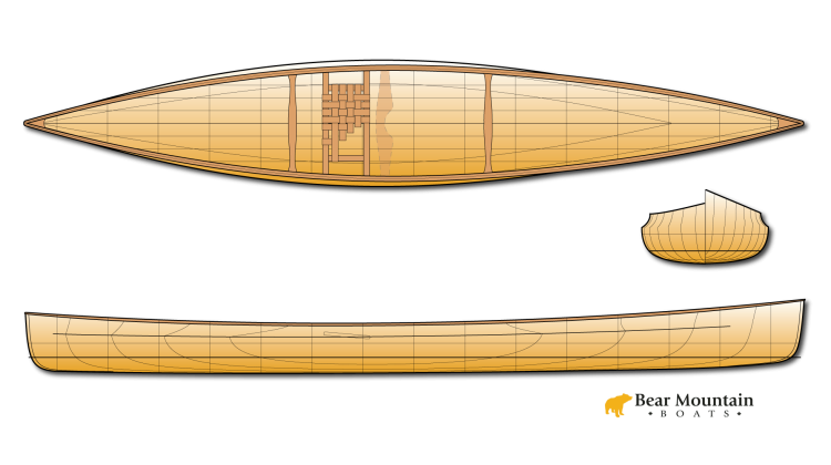 Freedom Solo 15/3 wood strip canoe plans
