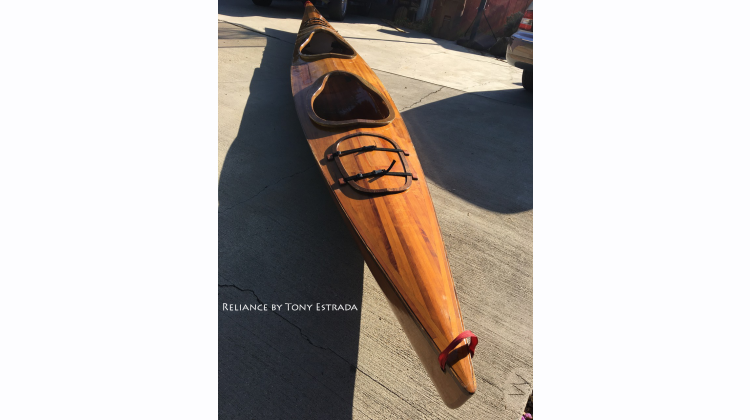 Wood Strip Reliance Kayak by Tony Estrada