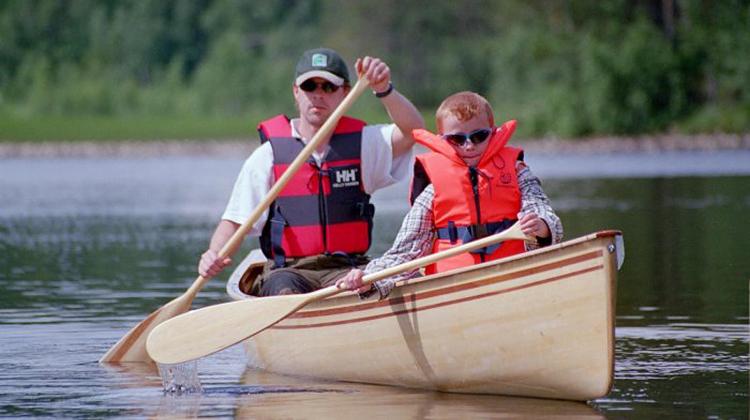 Kipawa wood canoe