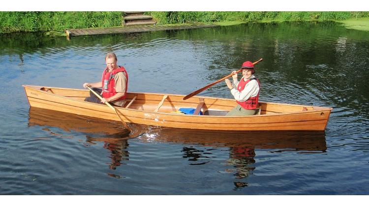 Kipawa wood canoe by Valerie Welch