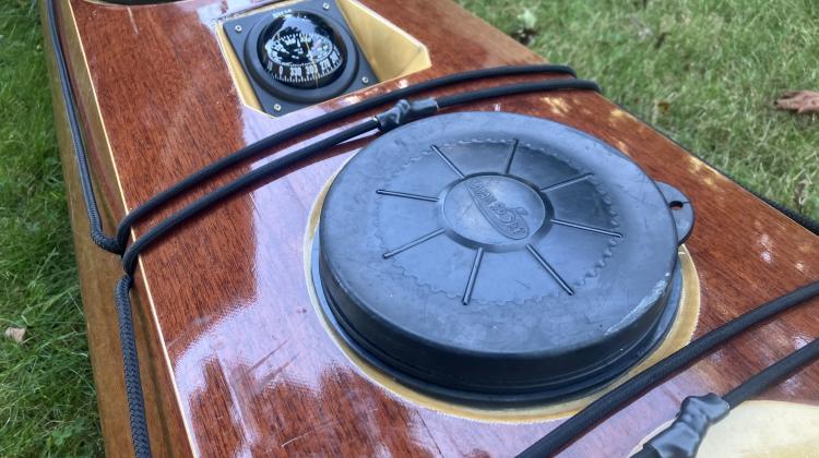Whiskey hatch and recessed compass